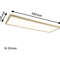LED-paneeli Paulmann Atria Shine Backlight, IP44, 29.3x29.3cm, 16W, 4000K, puunruskea