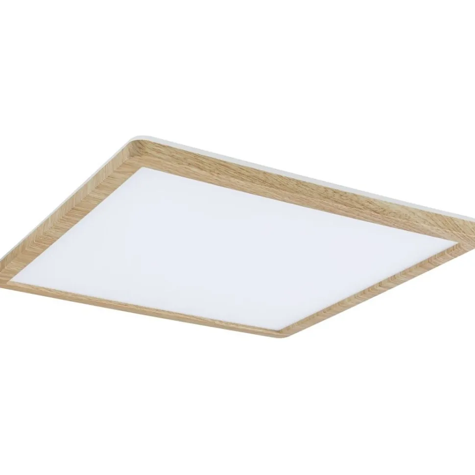LED-paneeli Paulmann Atria Shine Backlight, IP44, 29.3x29.3cm, 16W, 4000K, puunruskea