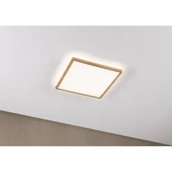 LED-paneeli Paulmann Atria Shine Backlight, IP44, 29.3x29.3cm, 16W, 4000K, puunruskea