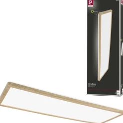 LED-paneeli Paulmann Atria Shine Backlight, IP44, 29.3x29.3cm, 16W, 4000K, puunruskea