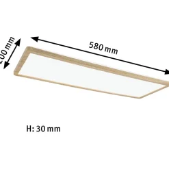 LED-paneeli Paulmann Atria Shine Backlight, IP44, 29.3x29.3cm, 16W, 4000K, puunruskea