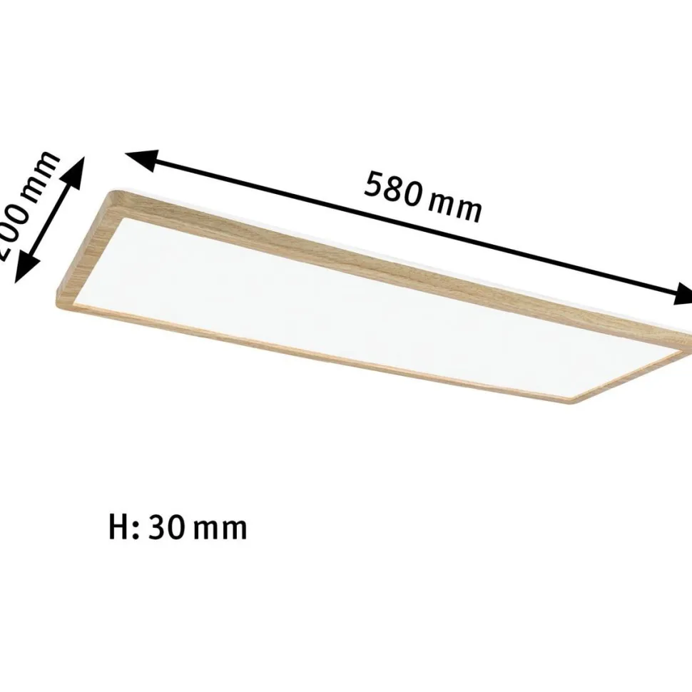 LED-paneeli Paulmann Atria Shine Backlight, IP44, 29.3x29.3cm, 16W, 4000K, puunruskea