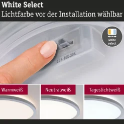 LED-paneeli Paulmann Atria Shine, pyöreä, Ø190mm, IP44, 7.6W, 1100lm, 3000-6500K, puukuvio
