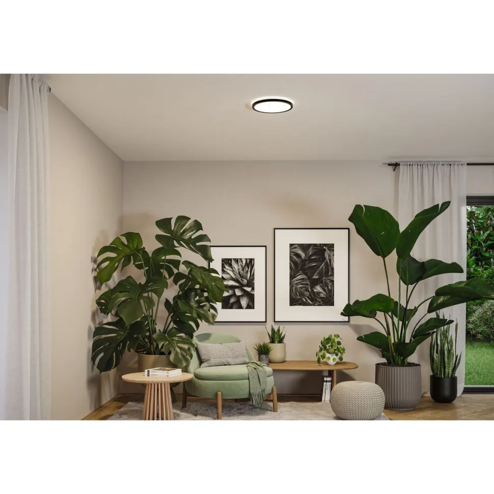 LED-paneeli Paulmann Atria Shine, pyöreä, Ø190mm, IP44, 7.6W, 1100lm, 3000-6500K, puukuvio