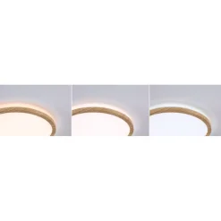 LED-paneeli Paulmann Atria Shine, pyöreä, Ø190mm, IP44, 7.6W, 1100lm, 3000-6500K, puukuvio