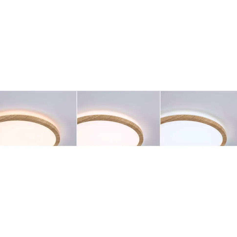 LED-paneeli Paulmann Atria Shine, pyöreä, Ø190mm, IP44, 7.6W, 1100lm, 3000-6500K, puukuvio