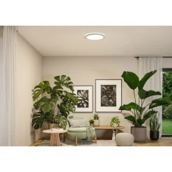 LED-paneeli Paulmann Atria Shine, pyöreä, Ø190mm, IP44, 7.6W, 1100lm, 3000-6500K, puukuvio
