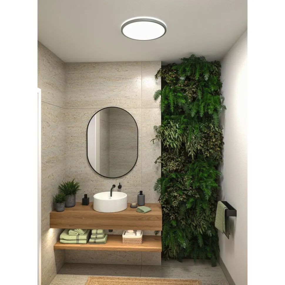 LED-paneeli Paulmann Atria Shine, pyöreä, Ø190mm, IP44, 7.6W, 1100lm, 3000-6500K, puukuvio