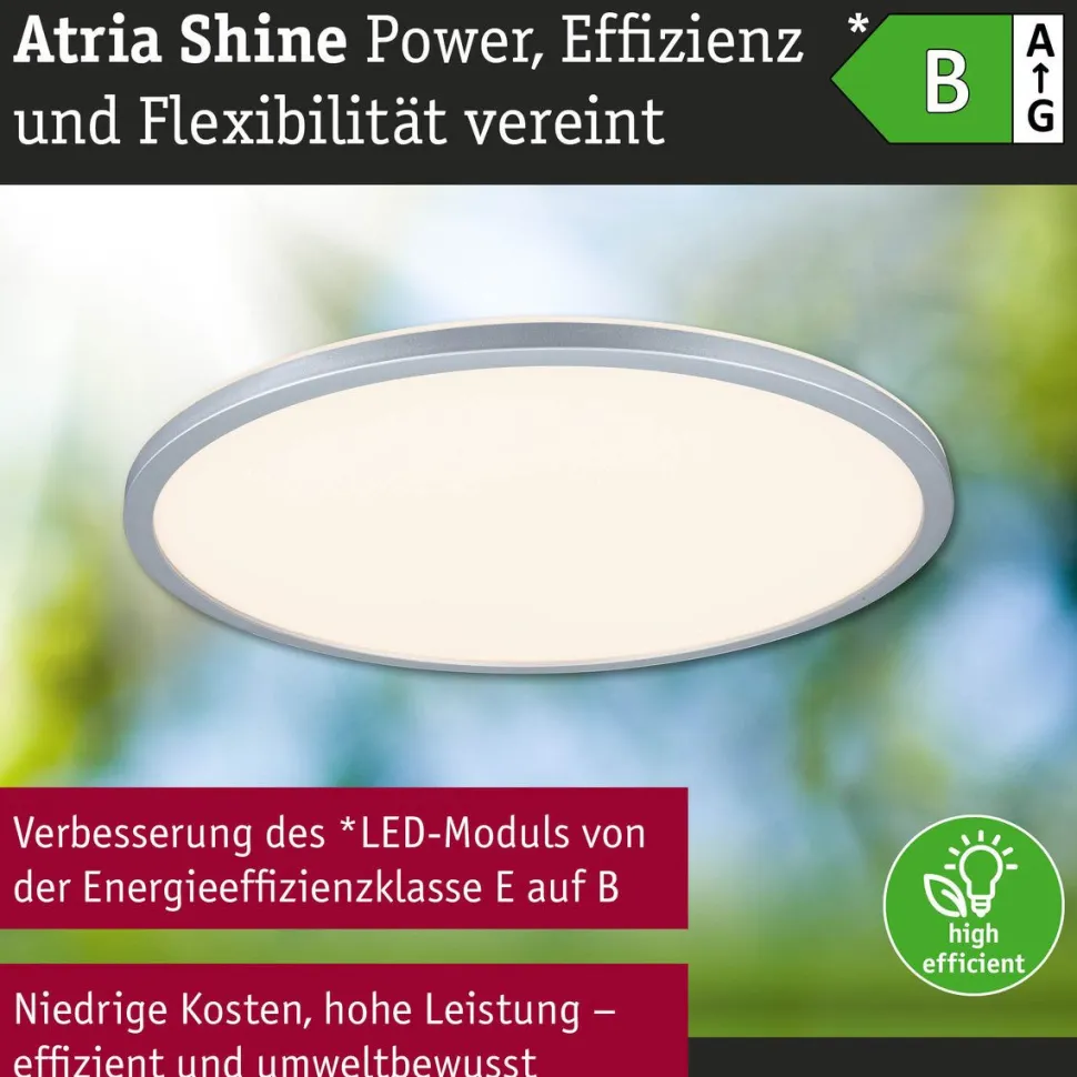 LED-paneeli Paulmann Atria Shine, pyöreä, Ø190mm, IP44, 7.6W, 1100lm, 3000-6500K, puukuvio