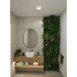 LED-paneeli Paulmann Atria Shine, pyöreä, Ø190mm, IP44, 7.6W, 1100lm, 3000-6500K, puukuvio