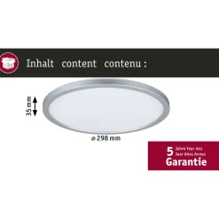 LED-paneeli Paulmann Atria Shine, pyöreä, Ø190mm, IP44, 7.6W, 1100lm, 3000-6500K, puukuvio
