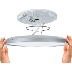 LED-paneeli Paulmann Atria Shine, pyöreä, Ø190mm, IP44, 7.6W, 1100lm, 3000-6500K, puukuvio