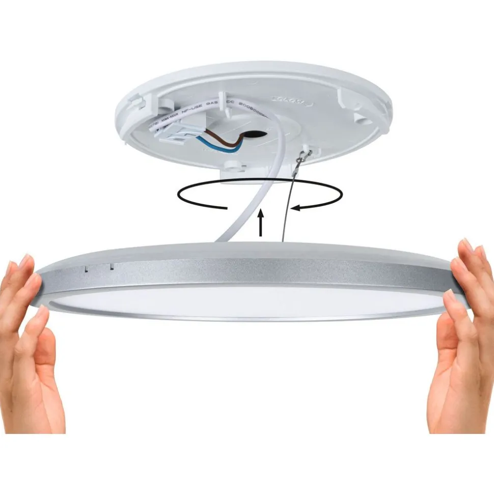 LED-paneeli Paulmann Atria Shine, pyöreä, Ø190mm, IP44, 7.6W, 1100lm, 3000-6500K, puukuvio