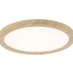 LED-paneeli Paulmann Atria Shine Backlight, IP44, Ø19cm, 11.2W, 4000K, puunruskea