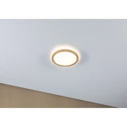 LED-paneeli Paulmann Atria Shine Backlight, IP44, Ø19cm, 11.2W, 4000K, puunruskea