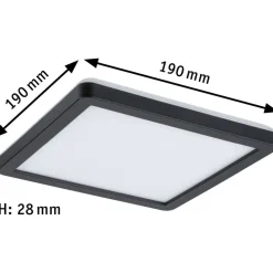 LED-paneeli Paulmann Atria Shine Backlight, 19x19cm, 11.2W, 4000K, mattakromi