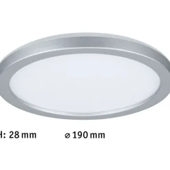LED-paneeli Paulmann Atria Shine Backlight, Ø19cm, 11.2W, 4000K, mattakromi