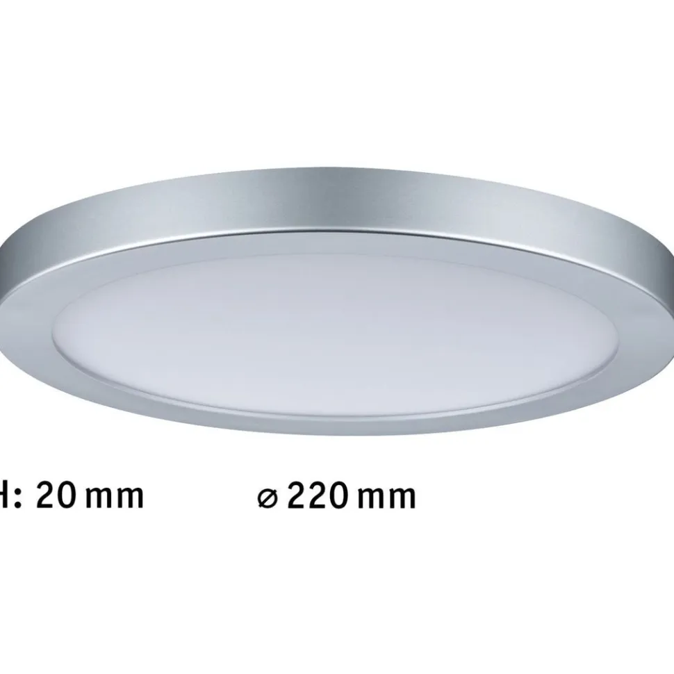 LED-paneeli Paulmann Atria, Ø22cm, 15W, 4000K, mattakromi