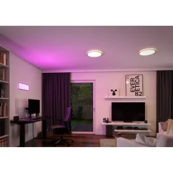 LED-paneeli Paulmann Atria Shine Backlight, Ø29.3cm, 12W, RGBW, himmennettävä, mattakromi