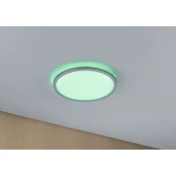 LED-paneeli Paulmann Atria Shine Backlight, Ø29.3cm, 12W, RGBW, himmennettävä, mattakromi