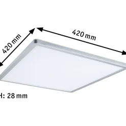 LED-paneeli Paulmann Atria Shine Backlight, 42x42cm, 22W, 4000K, himmennettävä, mattakromi