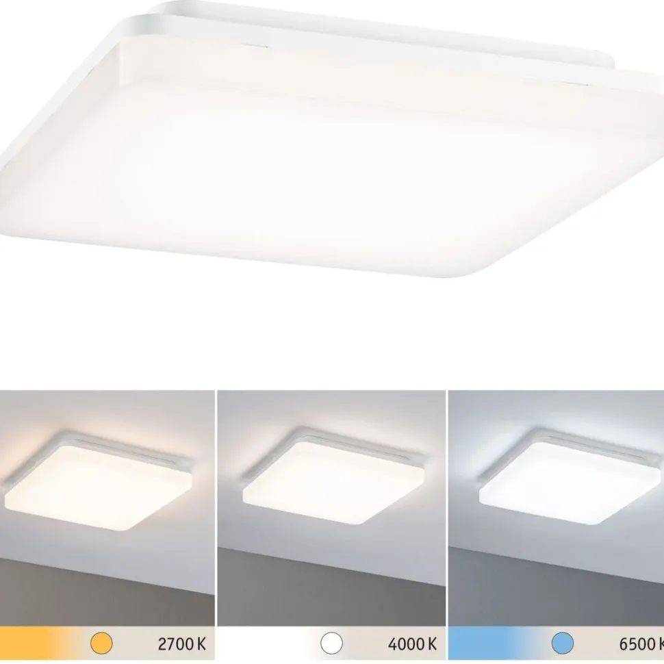 LED-paneeli Paulmann Cela, IP44, 28x28mm, 15.5W, säädettävä värilämpötila, mattavalkoinen