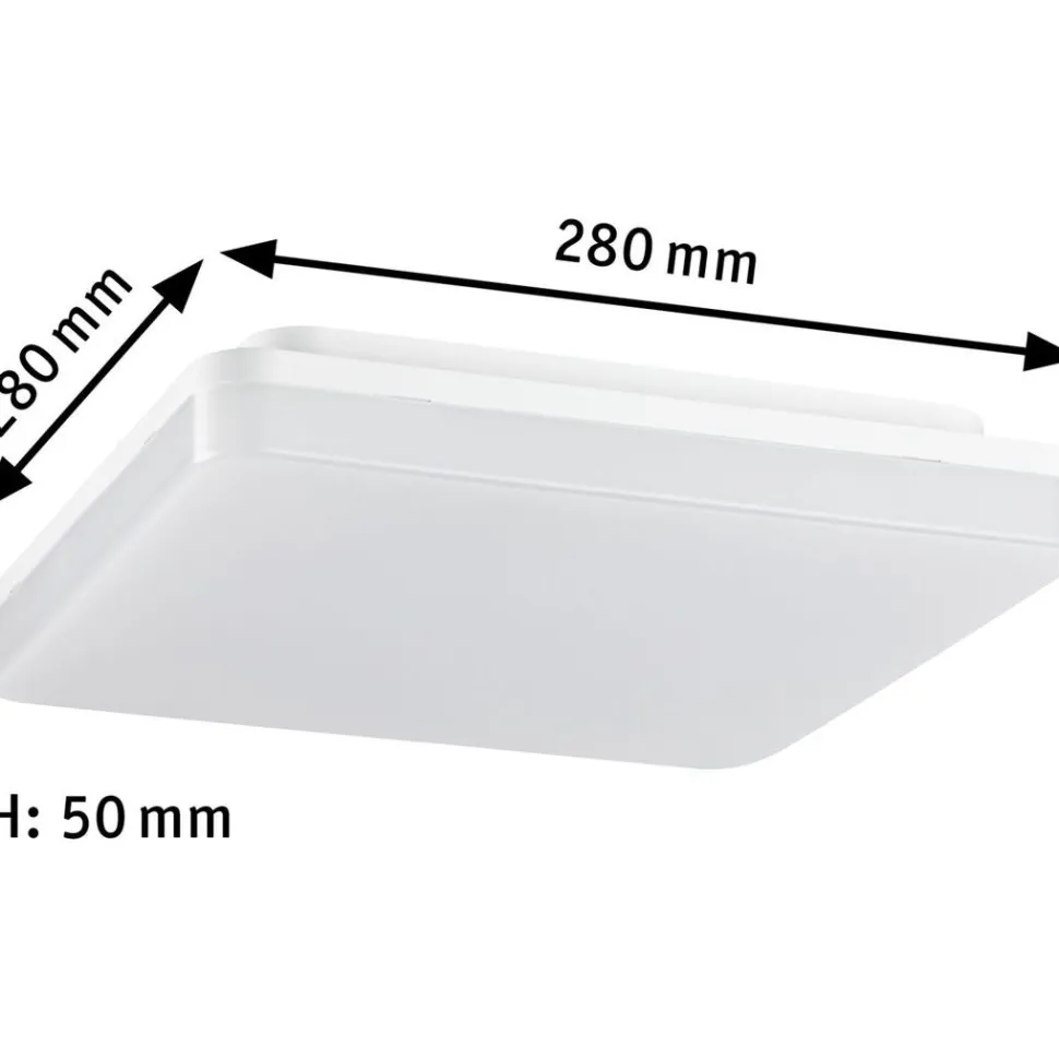 LED-paneeli Paulmann Cela, IP44, 28x28mm, 15.5W, säädettävä värilämpötila, mattavalkoinen