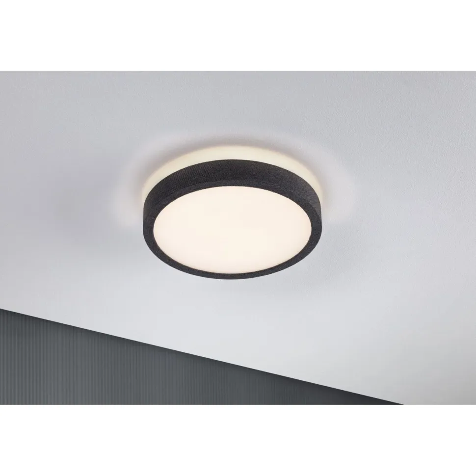 LED-paneeli Paulmann Cosara, IP44, Ø30cm, 15W, 3000K, tummanharmaa