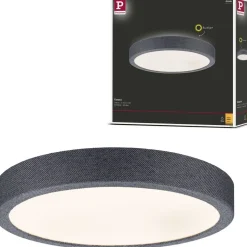 LED-paneeli Paulmann Cosara, IP44, Ø30cm, 15W, 3000K, tummanharmaa