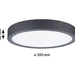 LED-paneeli Paulmann Cosara, IP44, Ø30cm, 15W, 3000K, tummanharmaa