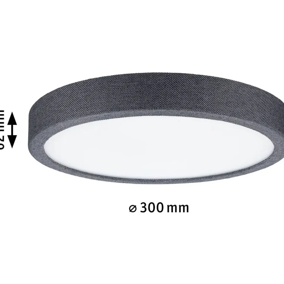 LED-paneeli Paulmann Cosara, IP44, Ø30cm, 15W, 3000K, tummanharmaa