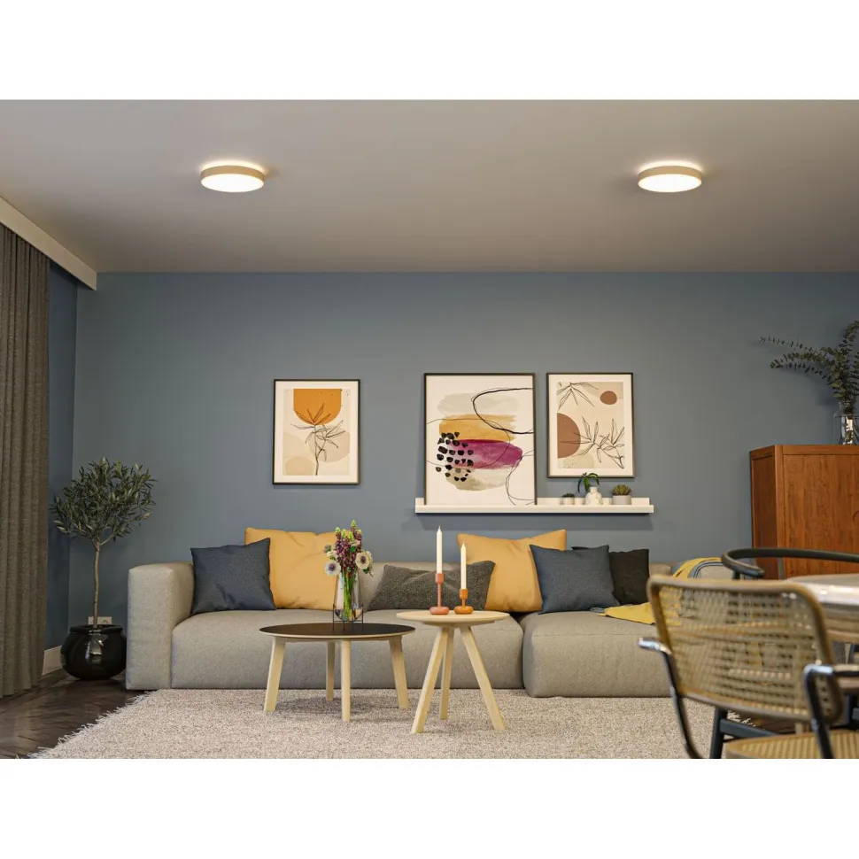 LED-paneeli Paulmann Cosara, IP44, Ø30cm, 15W, 3000K, tummanharmaa