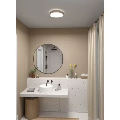 LED-paneeli Paulmann Cosara, IP44, Ø30cm, 15W, 3000K, tummanharmaa