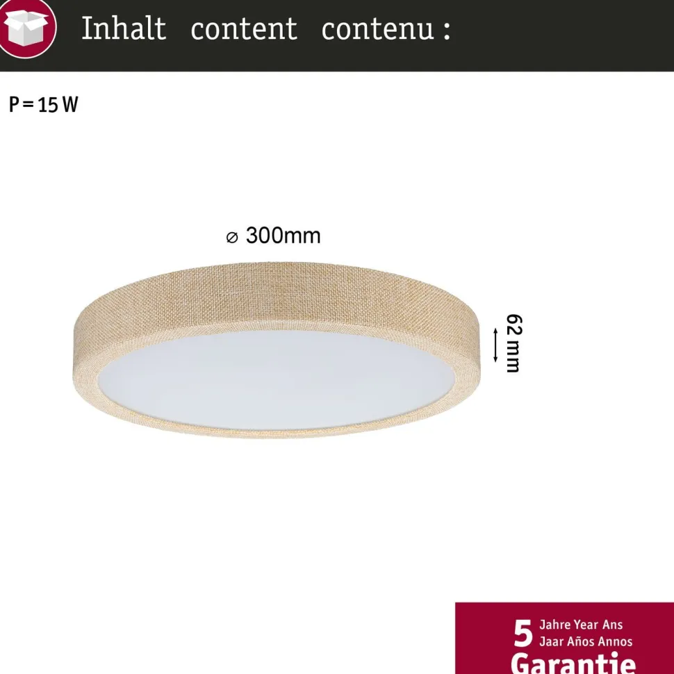 LED-paneeli Paulmann Cosara, IP44, Ø30cm, 15W, 3000K, tummanharmaa