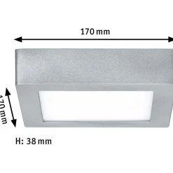 LED-paneeli Paulmann Lunar, 17x17cm, 11W, 3000K, mattakromi