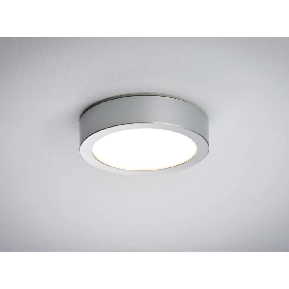 LED-paneeli Paulmann Lunar, Ø17cm, 11W, 3000K, mattakromi