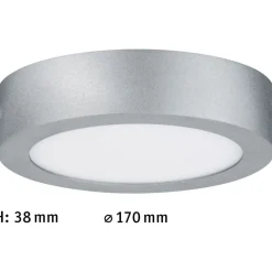 LED-paneeli Paulmann Lunar, Ø17cm, 11W, 3000K, mattakromi