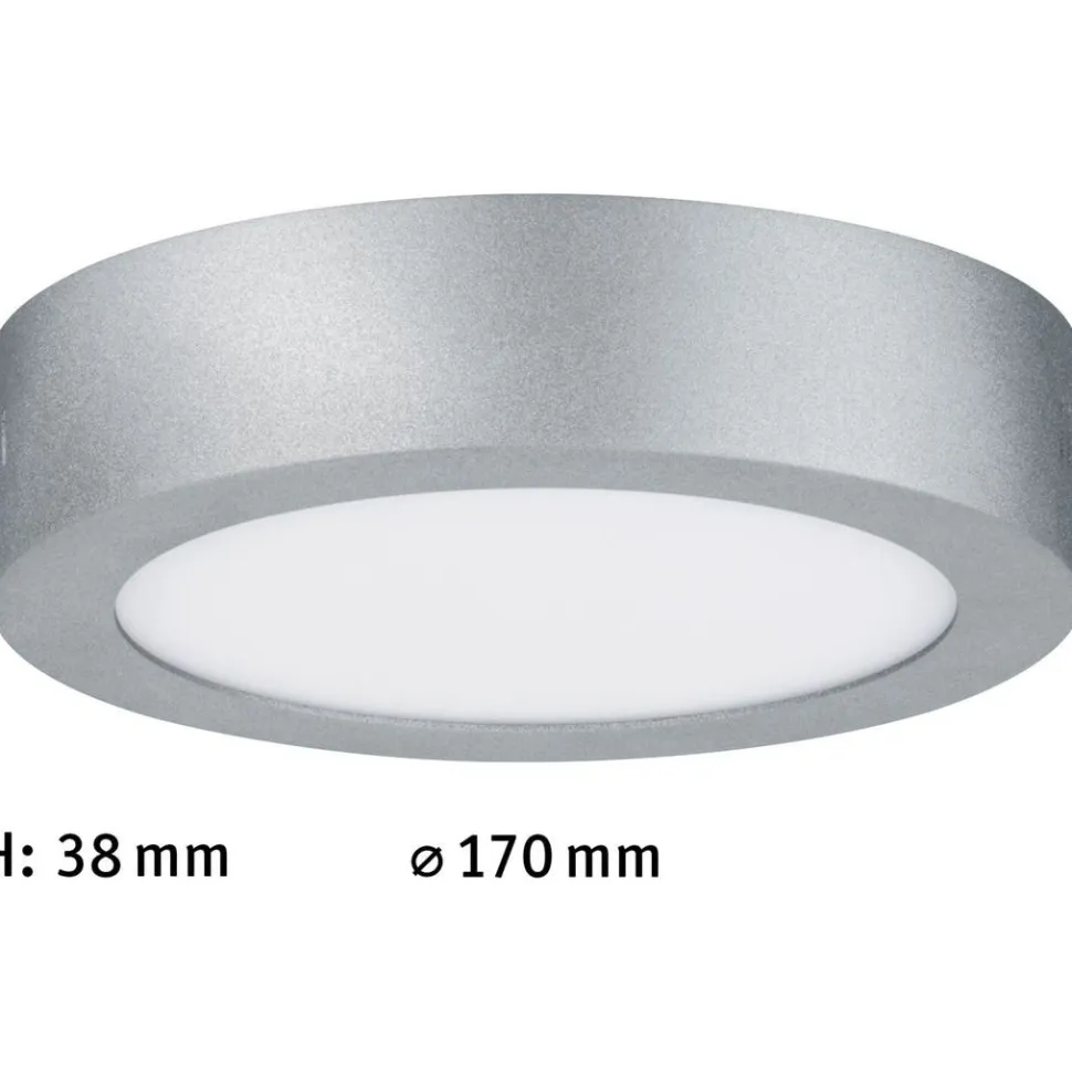 LED-paneeli Paulmann Lunar, Ø17cm, 11W, 3000K, mattakromi