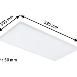 LED-paneeli Paulmann Velora, Smart Home Zigbee 3.0, 59.5x59.5cm, 15.5W, säädettävä värilämpötila, himmennettävä, mattavalkoinen