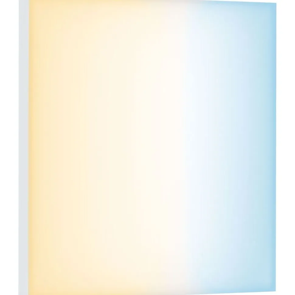 LED-paneeli Paulmann Velora, Smart Home Zigbee 3.0, 29.5x29.5cm, 10.5W, säädettävä värilämpötila, himmennettävä, mattavalkoinen