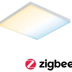 LED-paneeli Paulmann Velora, Smart Home Zigbee 3.0, 29.5x29.5cm, 10.5W, säädettävä värilämpötila, himmennettävä, mattavalkoinen