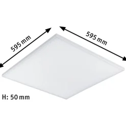 LED-paneeli Paulmann Velora, 60x60cm, 34W, 3000K, mattavalkoinen