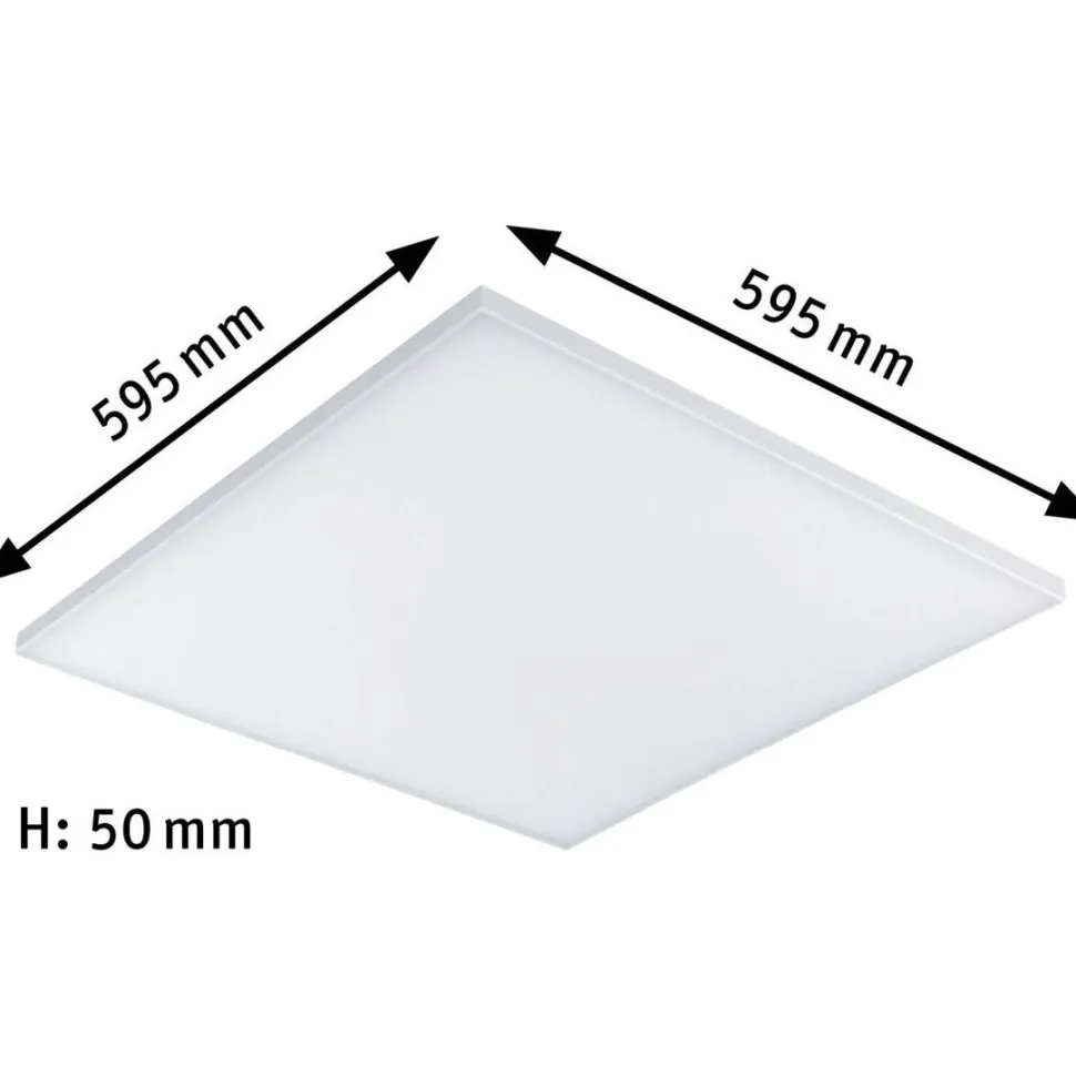 LED-paneeli Paulmann Velora, 60x60cm, 34W, 3000K, mattavalkoinen
