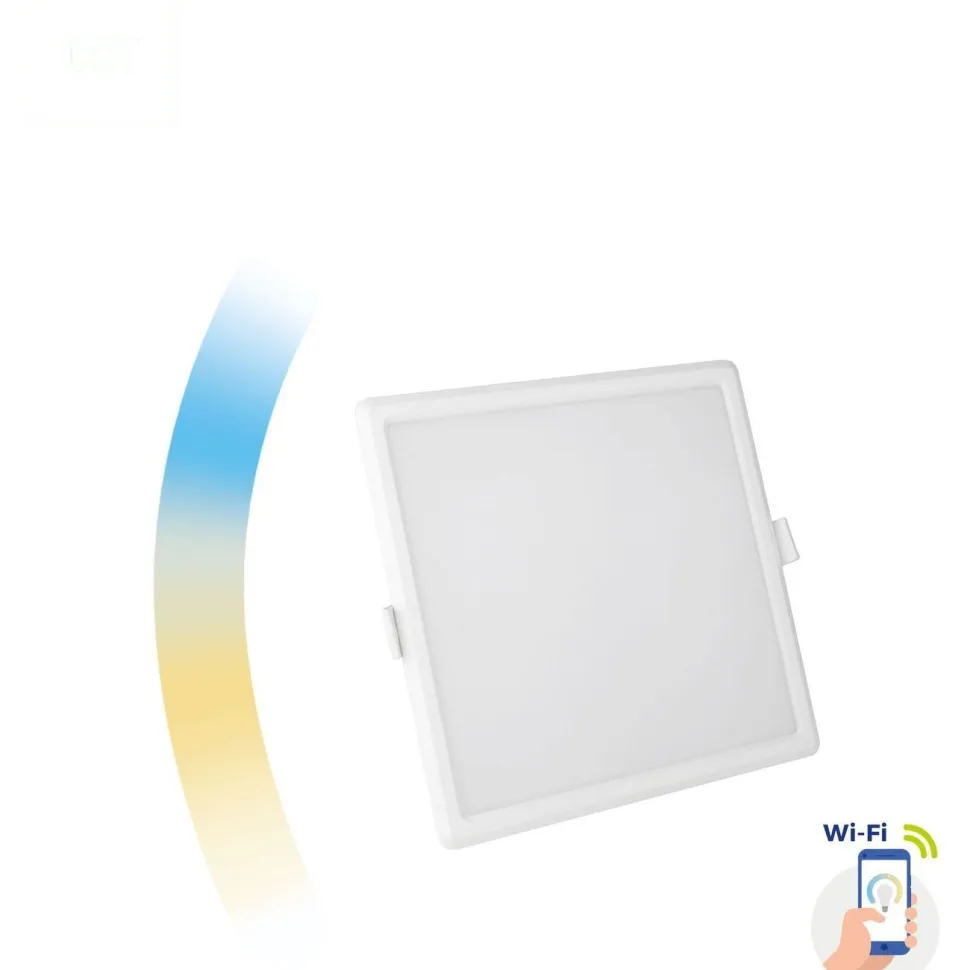 LED-paneeli Spectrum Algine 6W Cct+Dim Wi-Fi Smart neliö 112x112mm, upotettava, valkoinen