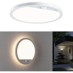 LED-paneeli ulkokäyttöön Paulmann Lamina, IP44, 28cm, 3000K, liiketunnistin, korroosionkestävä, musta