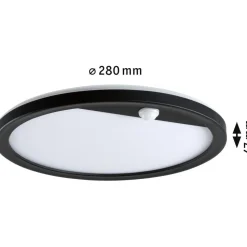 LED-paneeli ulkokäyttöön Paulmann Lamina, IP44, 28cm, liiketunnistin, hämärätunnistin, säädettävä värilämpötila, valkoinen