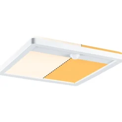 LED-paneeli ulkokäyttöön Paulmann Lamina, IP44, 25x25cm, liiketunnistin, hämärätunnistin, säädettävä värilämpötila, valkoinen