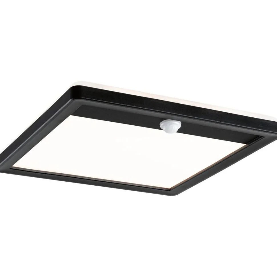 LED-paneeli ulkokäyttöön Paulmann Lamina, IP44, 25x25cm, liiketunnistin, hämärätunnistin, säädettävä värilämpötila, valkoinen