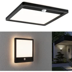 LED-paneeli ulkokäyttöön Paulmann Lamina, IP44, 25x25cm, 3000K, liiketunnistin, korroosionkestävä, valkoinen