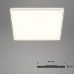 LED-paneeli Briloner Slim Ultra Flat CCT LED KS 22W 42x42cm kaukosäädin himmennettävä musta